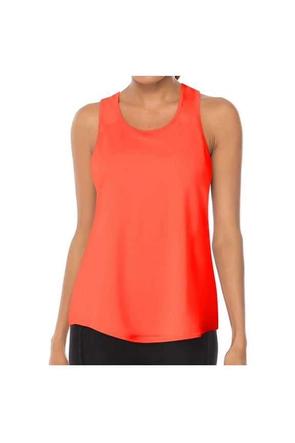 Womens Racerback Workout Tank Top, Lightweight Moisture Wicking Athletic Shirt