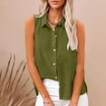 thumbnail image 1 of Karight Womens Sleeveless Blouses Button Down Collared Shirts for Work Casual V Neck Tank Tops, 1 of 7