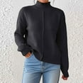 thumbnail image 1 of Karight Womens Sweaters Fall Long Sleeve Ribbed Knit Pullover Loose Mock Neck Lightweight Casual Sweater Tops, 1 of 6