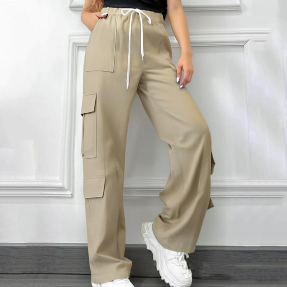 Karight Womens Sweatpants with Multi Pockets Lightweight Joggers Loose Casual Pants Comfy Yoga Running Workout Lounge Pants