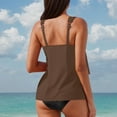 thumbnail image 1 of Karight Womens Tankini Swimsuits 2 Piece Bathing Suit Flowy Ruffle Tankini Tops with Swim Shorts, 1 of 7