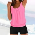 thumbnail image 1 of Karight Womens Tankini Top Only Ruched Tummy Control Bathing Suit Top Modest Swim Tank Top No Bottom, 1 of 4