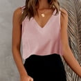 thumbnail image 1 of Karight Womens V Neck Cropped Linen Tank Tops Spring Summer Sleeveless Shirts, 1 of 9