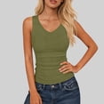 thumbnail image 1 of Karight Womens V Neck Ribbed Tank Top Sleeveless Slim Fit Basic Cami Top Stretchy Casual Layering Top, 1 of 5