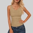 thumbnail image 1 of Karight Womens V Neck Ribbed Tank Top Sleeveless Slim Fit Basic Cami Top Stretchy Casual Layering Top, 1 of 6