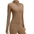 thumbnail image 1 of Karight Workout Jackets for Women, Full Zip Slim Fit Lightweight Athletic Running Sports Track Jacket with Pockets, 1 of 4