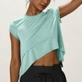 thumbnail image 1 of Karight Yoga Tops for Women Summer Crewneck Short Sleeve Crop T Shirts Trendy Tennis Workout Shirts Beach Vacation Outfits, 1 of 7