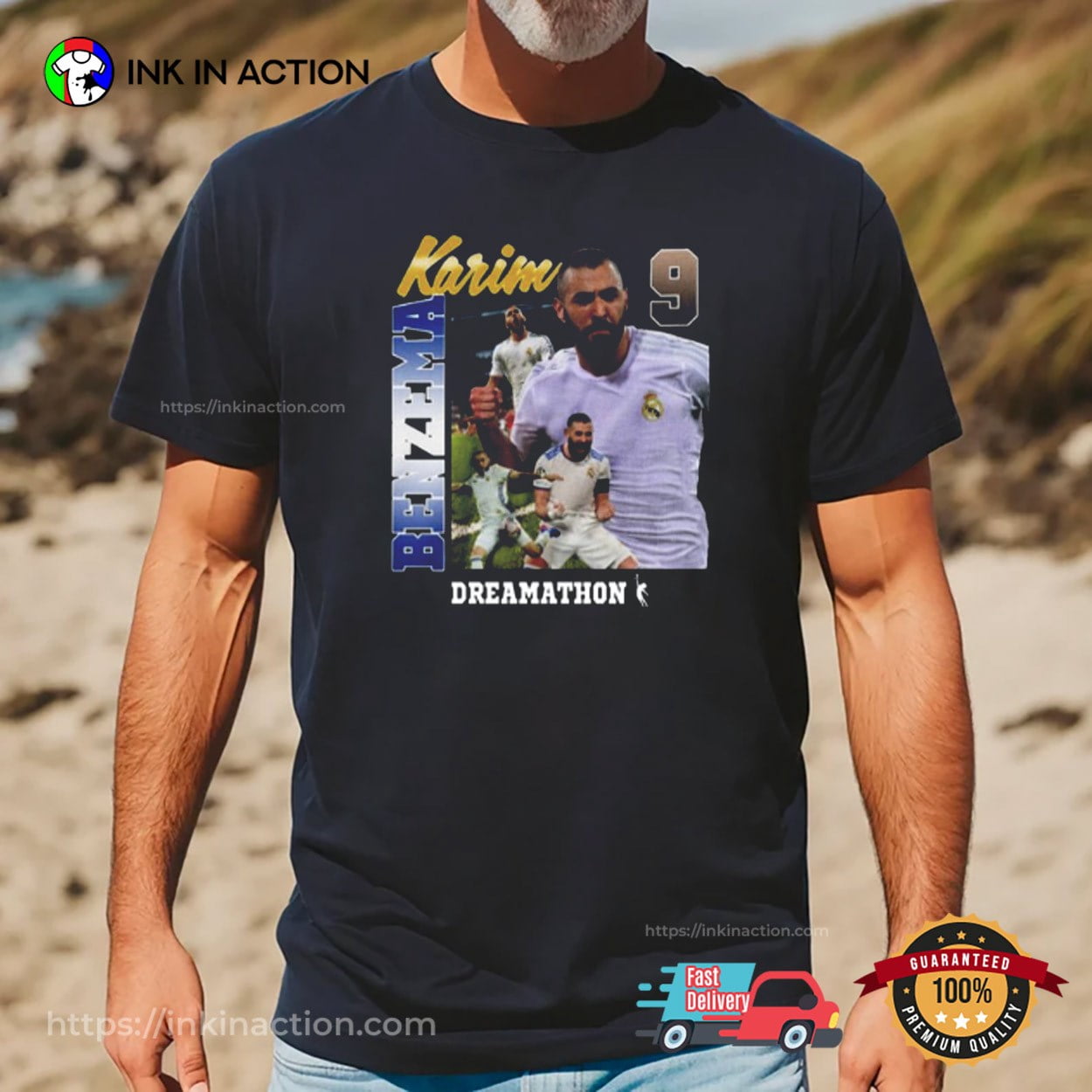 Karim Benzema Number 9 Real Madrid Graphic T-shirt - Walmart.com