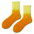 thumbnail image 1 of Karimi Compression Socks for Women Gradient Crew Socks, Vertical Rib Cotton Mid Calf Socks, Casual Stackable Socks No Show Socks, 1 of 1