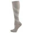 thumbnail image 1 of Karimi Compression Socks for Women Unisex Diagonal Stripe Knee High Compression Socks, Gradient Pattern Stretch Calf Socks White Socks, 1 of 2