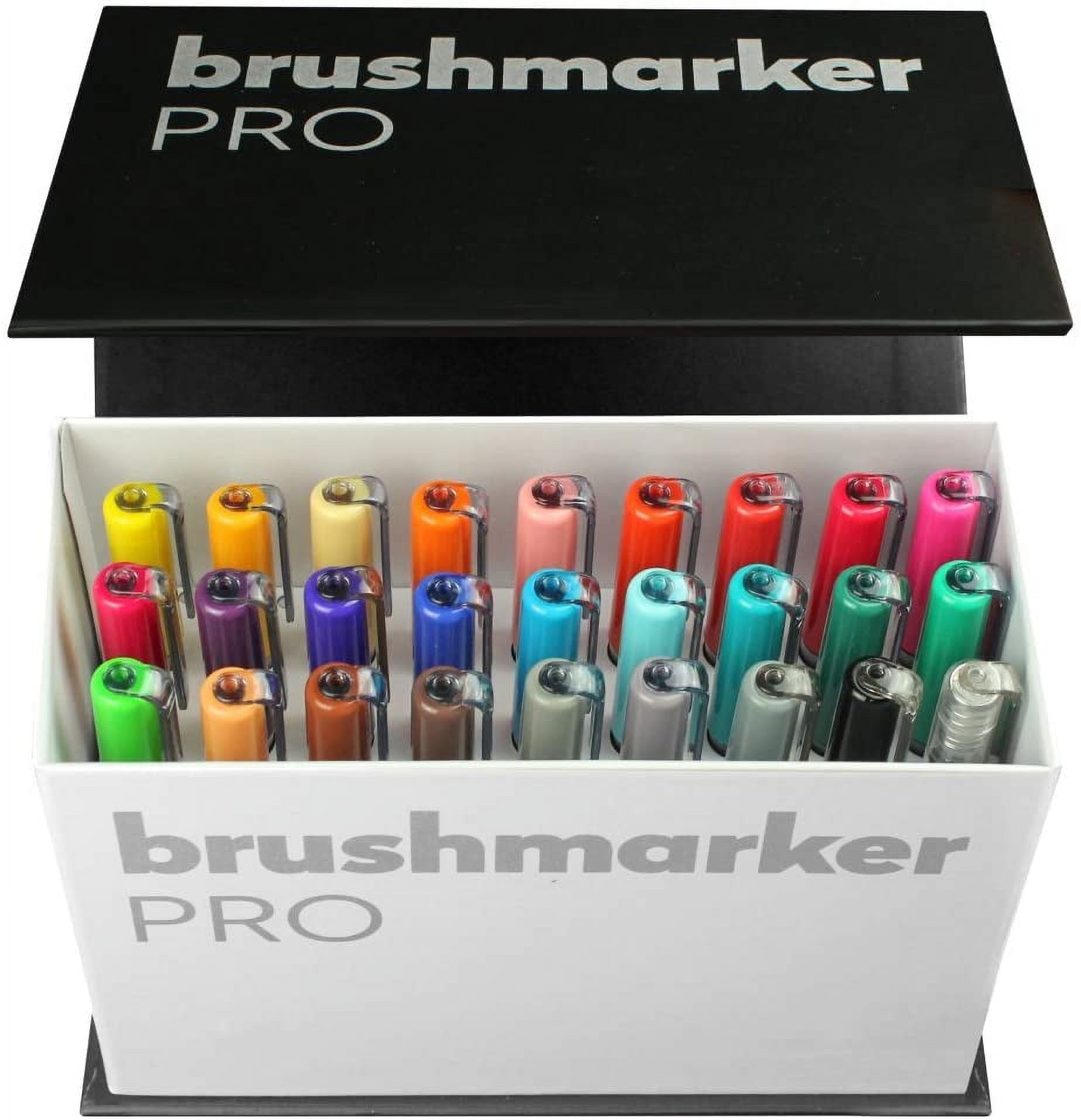 KARIN Megabox Brush Marker Pro Water-Based Brush Pen Suitable for Painting,  Drawing and Handlettering Multi-Coloured KAR27C7 Assorted