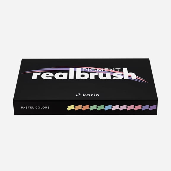 Karin Realbrush Pigment Markers - Pastel Colors, Set of 12