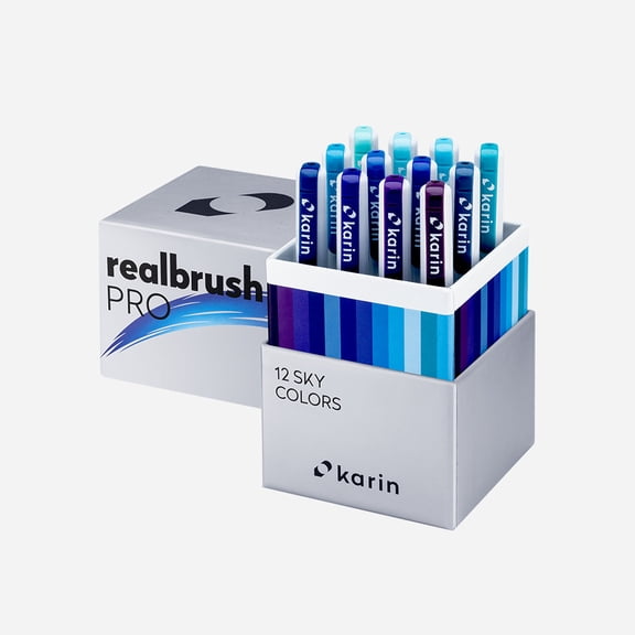 Karin Realbrush Pro Markers - Sky Colors, Set of 12