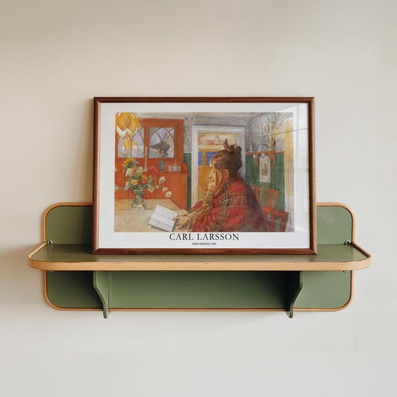 Karin Reading By Carl Larsson, Reading Nook Decor, Reading Lover, Famous Painter Posters, Cozy Home Decor, Dopamine Decor, Unframed Poster Size 8x12