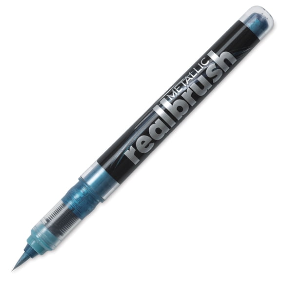 Karin Realbrush Metallic Marker - Blue 8505, 4 mm, Brush Tip