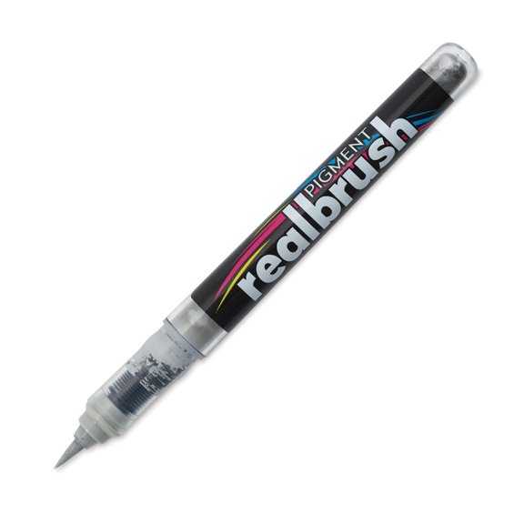 Karin Realbrush Pigment Marker - Cool Grey 1, 4 mm, Brush Tip