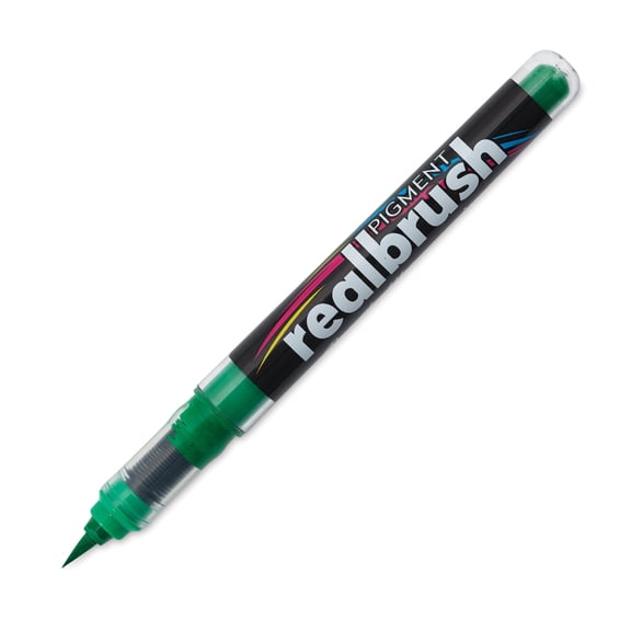 Karin Realbrush Pigment Marker - Green, 4 mm, Brush Tip