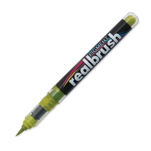 Karin Realbrush Pigment Marker - Lime Green, 4 mm, Brush Tip