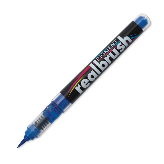 Karin Realbrush Pigment Marker - True Blue, 4 mm, Brush Tip