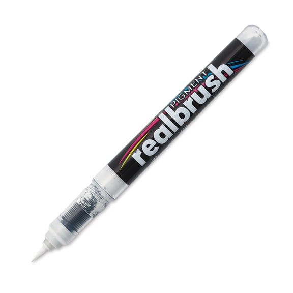 Karin Realbrush Pigment Marker - White, 4 mm, Brush Tip
