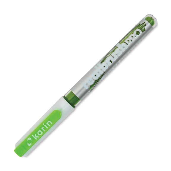 Karin Realbrush Pro Marker - Neon Yellow Green, 4 mm, Brush Tip