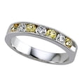 thumbnail image 1 of Karina B� Diamond and Yellow Sapphire Band With Milgrain, 1 of 8
