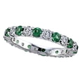 thumbnail image 1 of Karina B� Round Diamond and Tsavorite Eternity Band, 1 of 9