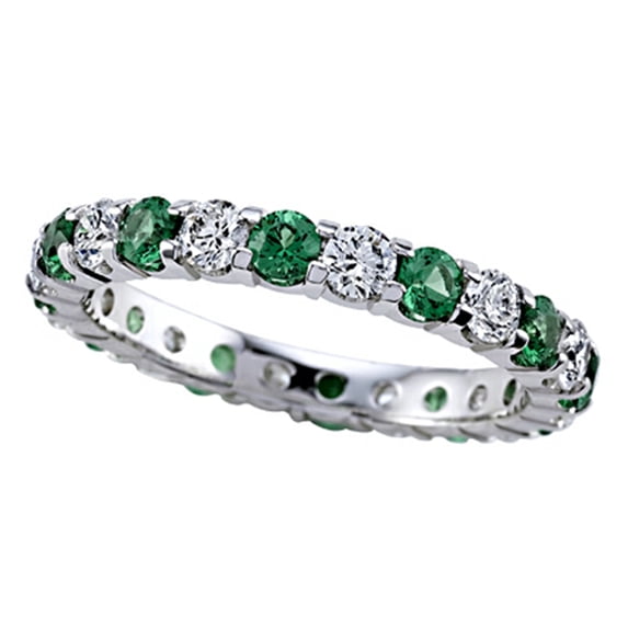 Karina B� Round Diamond and Tsavorite Eternity Band