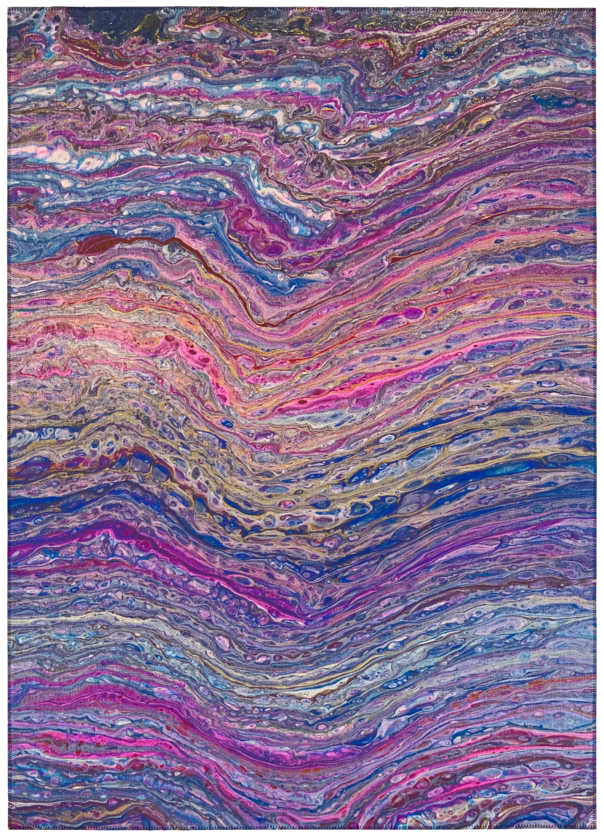 Karina Multi-color Artistic Color Splash 9' x 12' Area Rug with Stain ...