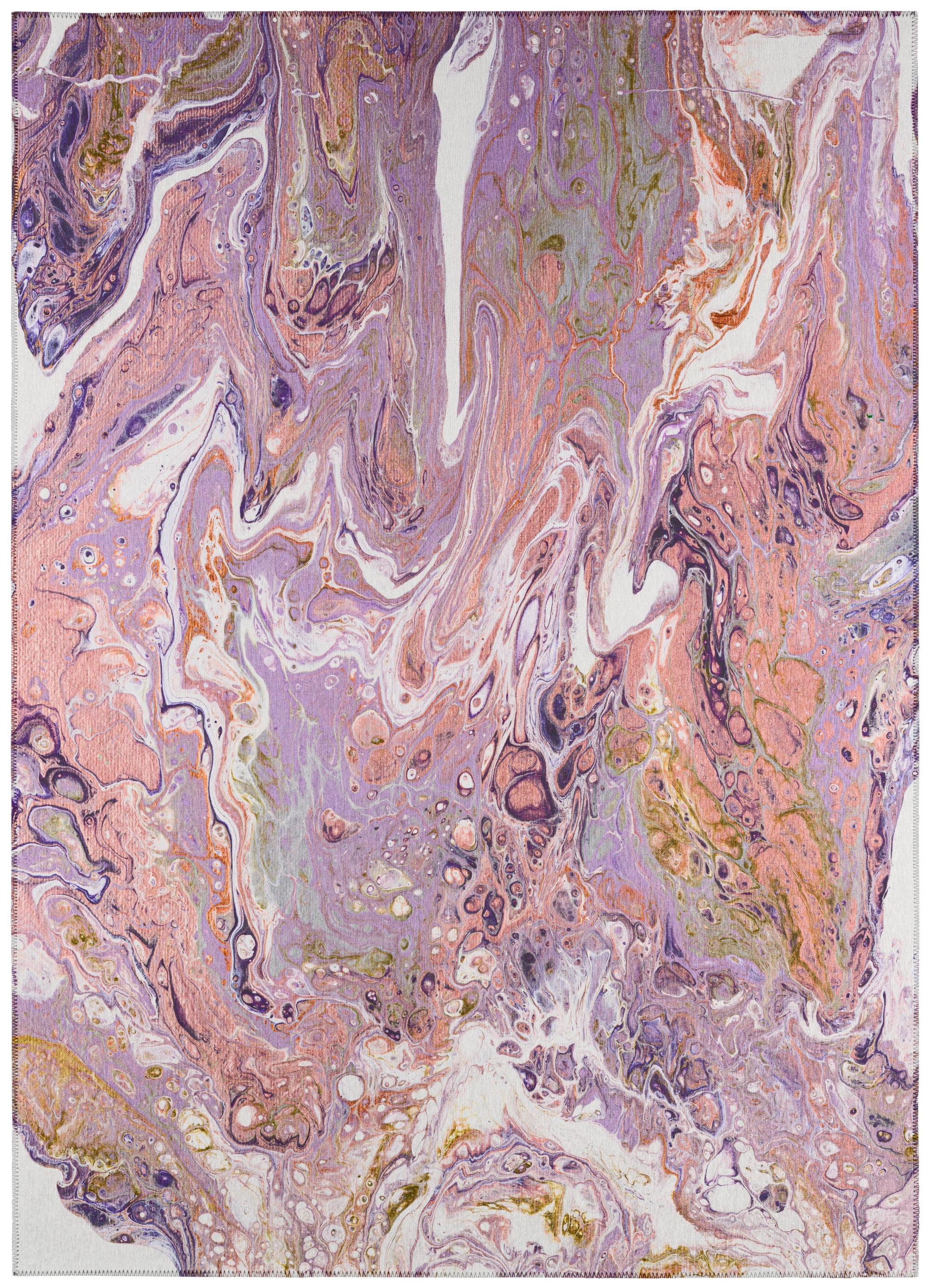 Karina Pink Contemporary Artistic Color Splash 5' x 7'6