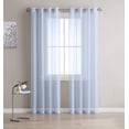 thumbnail image 1 of Karina Semi-Sheer Window Treatments Elegant Grommet Curtain Panels For Any Room (54" W x 108" L, Silver), 1 of 3