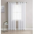 thumbnail image 1 of Karina Semi-Sheer Window Treatments Elegant Grommet Curtain Panels For Any Room (54" W x 84" L, White), 1 of 4