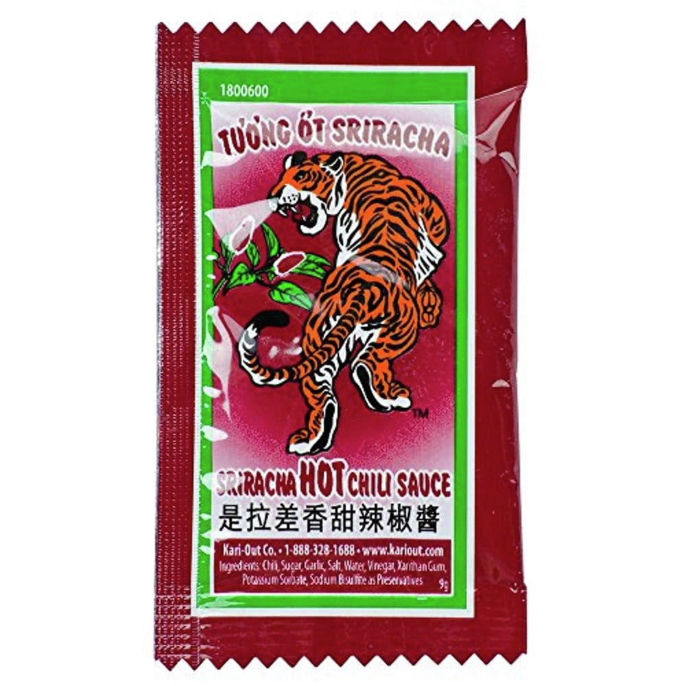 Siracha Sauce, 9 g Packet, 200/Carton Siracha Sauce, 9 g Packet, 200/Carton