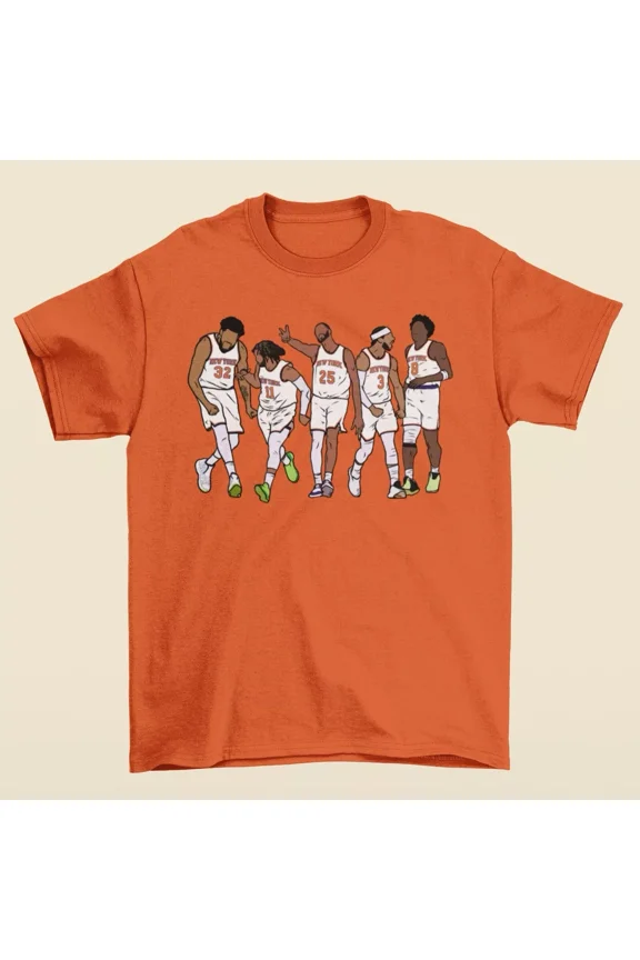 Karl Anthony Towns, Jalen Brunson, Mikal Bridges, Josh Hart & OG Anunoby New York T-Shirt