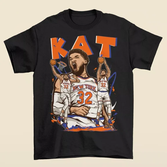 Karl-Anthony Towns KAT Cartoon Style New York Basketball T-Shirt