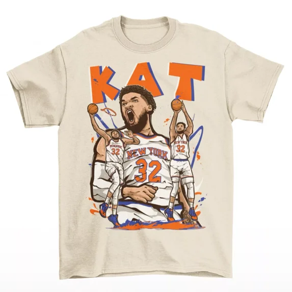 Karl-Anthony Towns KAT Cartoon Style New York Basketball T-Shirt