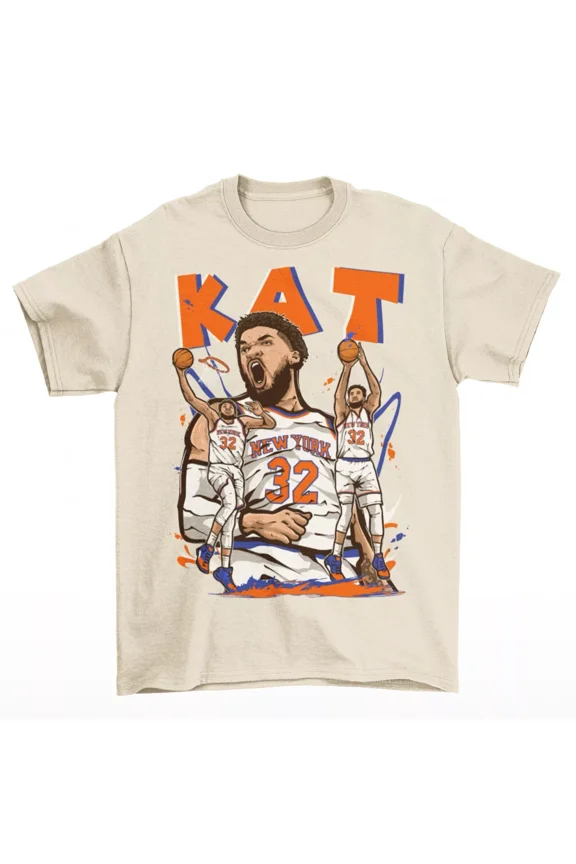 Karl-Anthony Towns KAT Cartoon Style New York Basketball T-Shirt