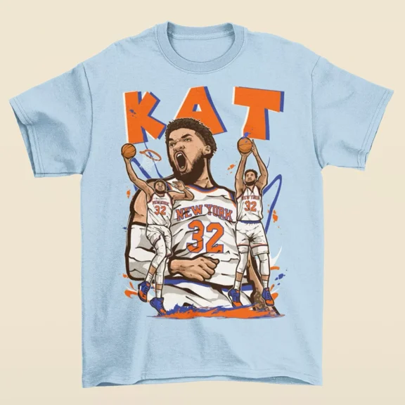 Karl-Anthony Towns KAT Cartoon Style New York Basketball T-Shirt