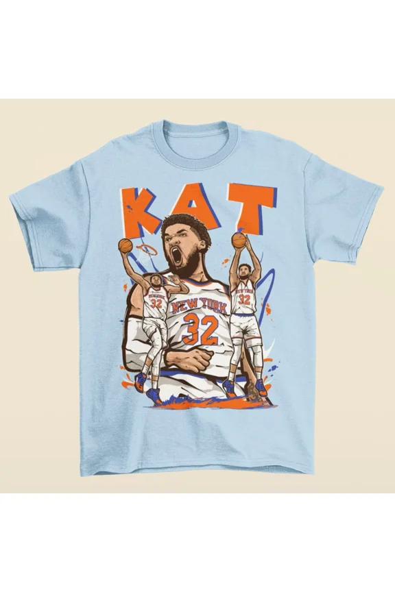 Karl-Anthony Towns KAT Cartoon Style New York Basketball T-Shirt