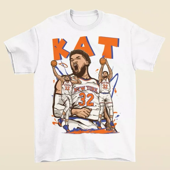 Karl-Anthony Towns KAT Cartoon Style New York Basketball T-Shirt