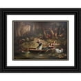 thumbnail image 1 of Karl Bodmer 14x11 Black Ornate Wood Framed Double Matted Museum Art Print Titled: Capture of the Calloway Girls and Jemima Boone (circa 1852), 1 of 5