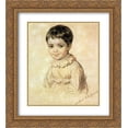 thumbnail image 1 of Karl Bryullov 2x Matted 20x22 Gold Ornate Framed Art Print 'Portrait of Maria Kikina as a Child', 1 of 2