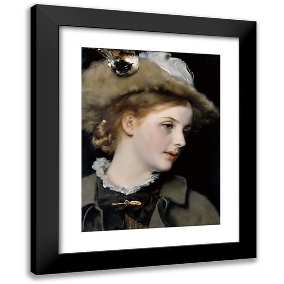 Karl Gussow 19x24 Black Modern Framed Museum Art Print Titled - Portrait of a Lady (1881)