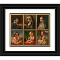 thumbnail image 1 of Karl Joseph Aloys Agricola 18x15 Black Ornate Wood Framed Double Matted Museum Art Print Titled - Self -Portrait (Tableau of Six Portraits of the Agricola Family) (1818), 1 of 5