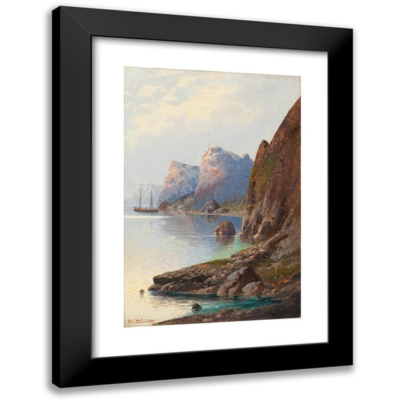 Karl Kaufmann 11x14 Black Modern Framed Museum Art Print Titled - Fjordlanschaft