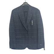 Karl Lagerfeld Paris Mens Black Plaid Modern-Fit Sport Jacket Blazer B4HP $295 38,Regular
