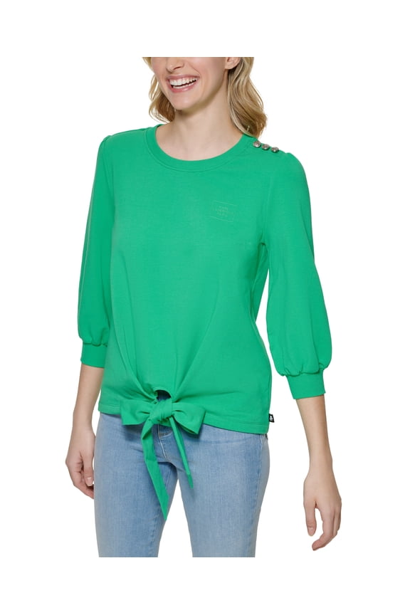 Bow Sweatshirt Ming Green XL