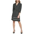 thumbnail image 1 of Karl Lagerfeld Paris Heart Print Shirtdress Blacksoft White 6, 1 of 1