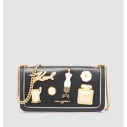 Karl Lagerfeld Paris Kosette Shoulder Bag With Oversized Fashion Pins Black Gold