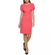 Karl Lagerfeld Paris Side Ruched Sheath Dress Red 6